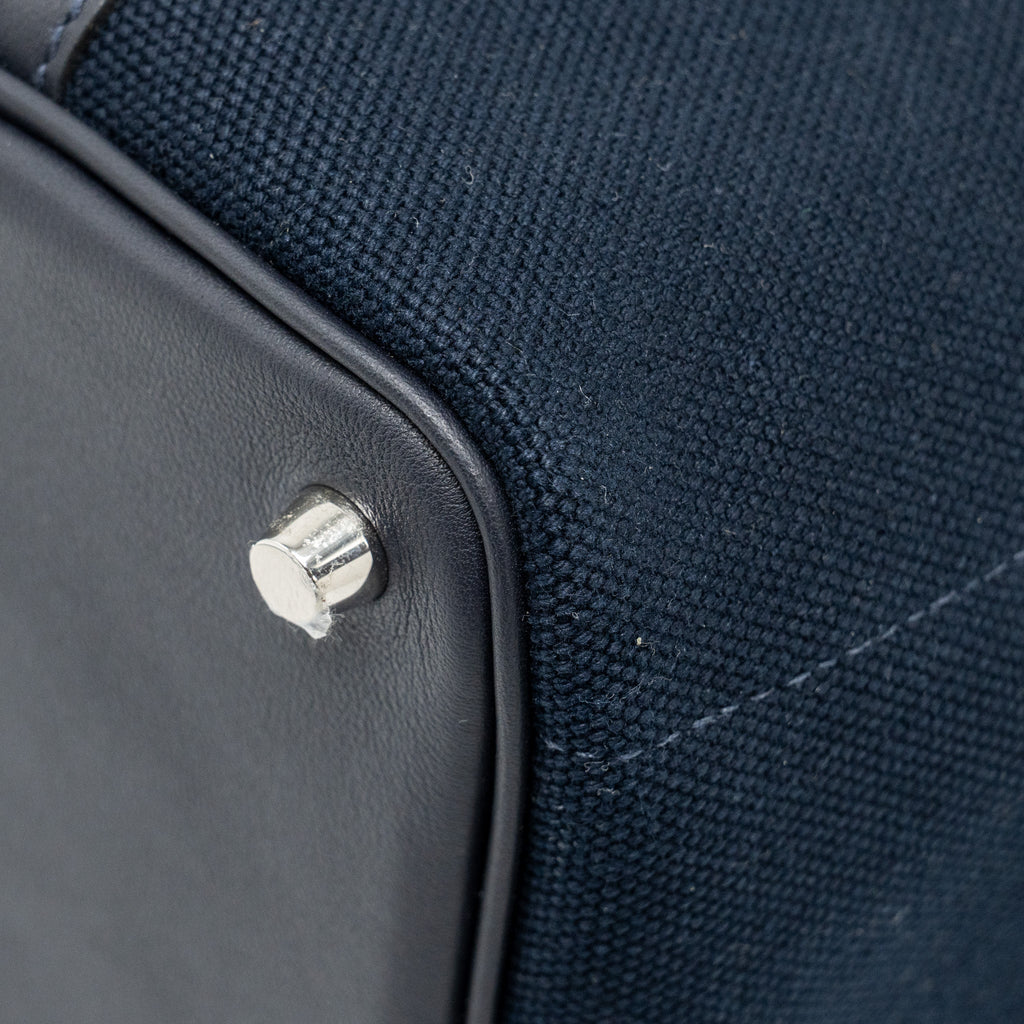 HERMES CARGO PICOTIN 18 LOCK BAG CANVAS/SWIFT BLEU MARINE/CABAN SHW