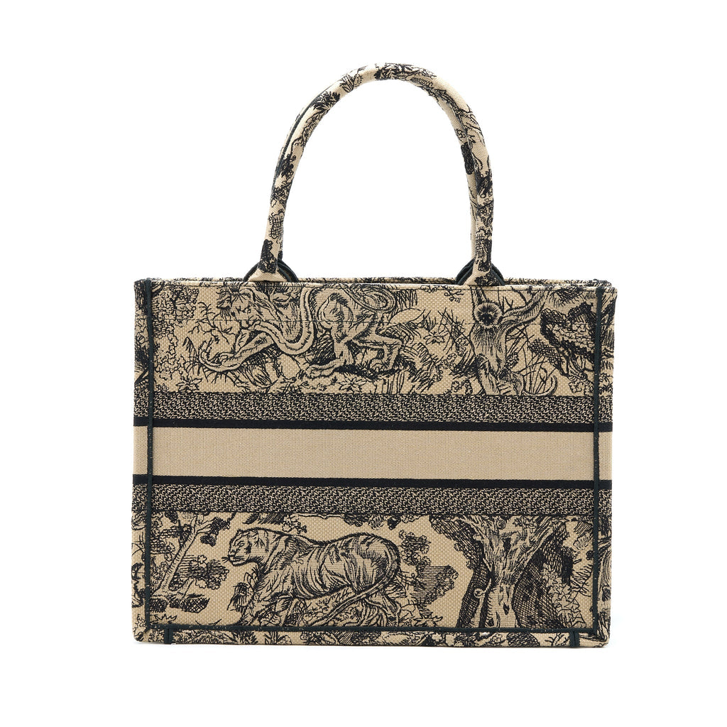 DIOR MEDIUM DIOR BOOK TOTE TOILE DE JOEY EMBROIDERY BEIGE