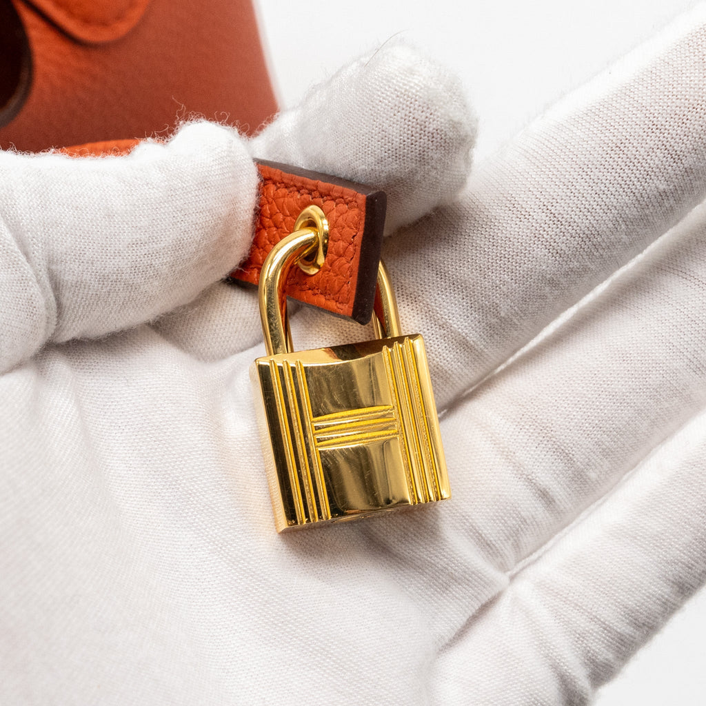 HERMES PICOTIN 18 LOCK BAG TAURILLON MAURICE 6C CUIVRE GHW