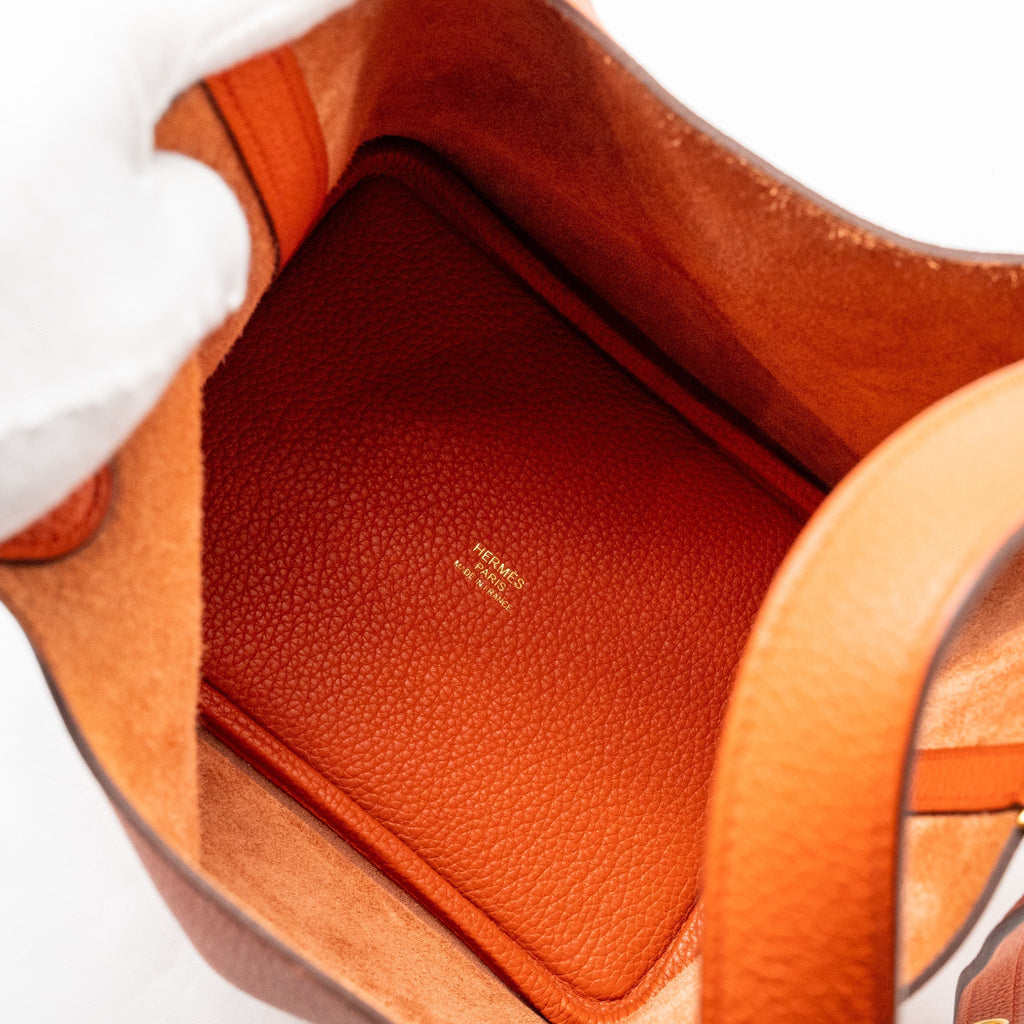 HERMES PICOTIN 18 LOCK BAG TAURILLON MAURICE 6C CUIVRE GHW