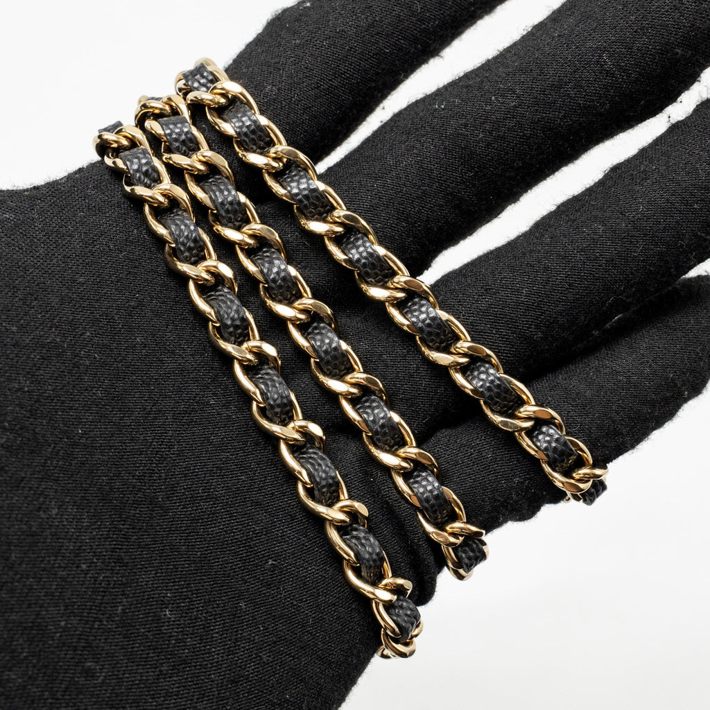 CHANEL MINI VANITY CASE WITH CHAIN CAVIAR BLACK LGHW(MICROCHIP)