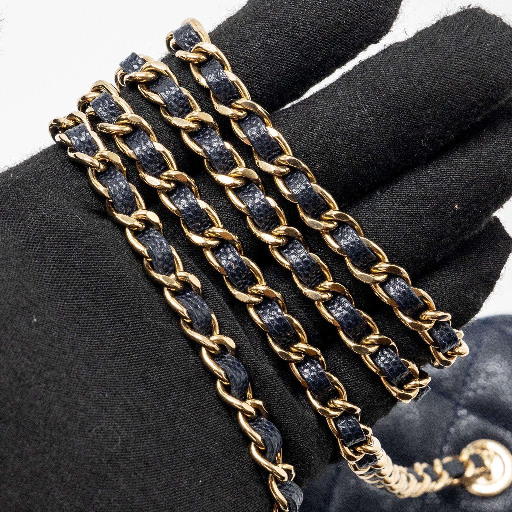 CHANEL 23C LONG VANITY CASE CAVIAR NAVY LGHW (MICROCHIP)