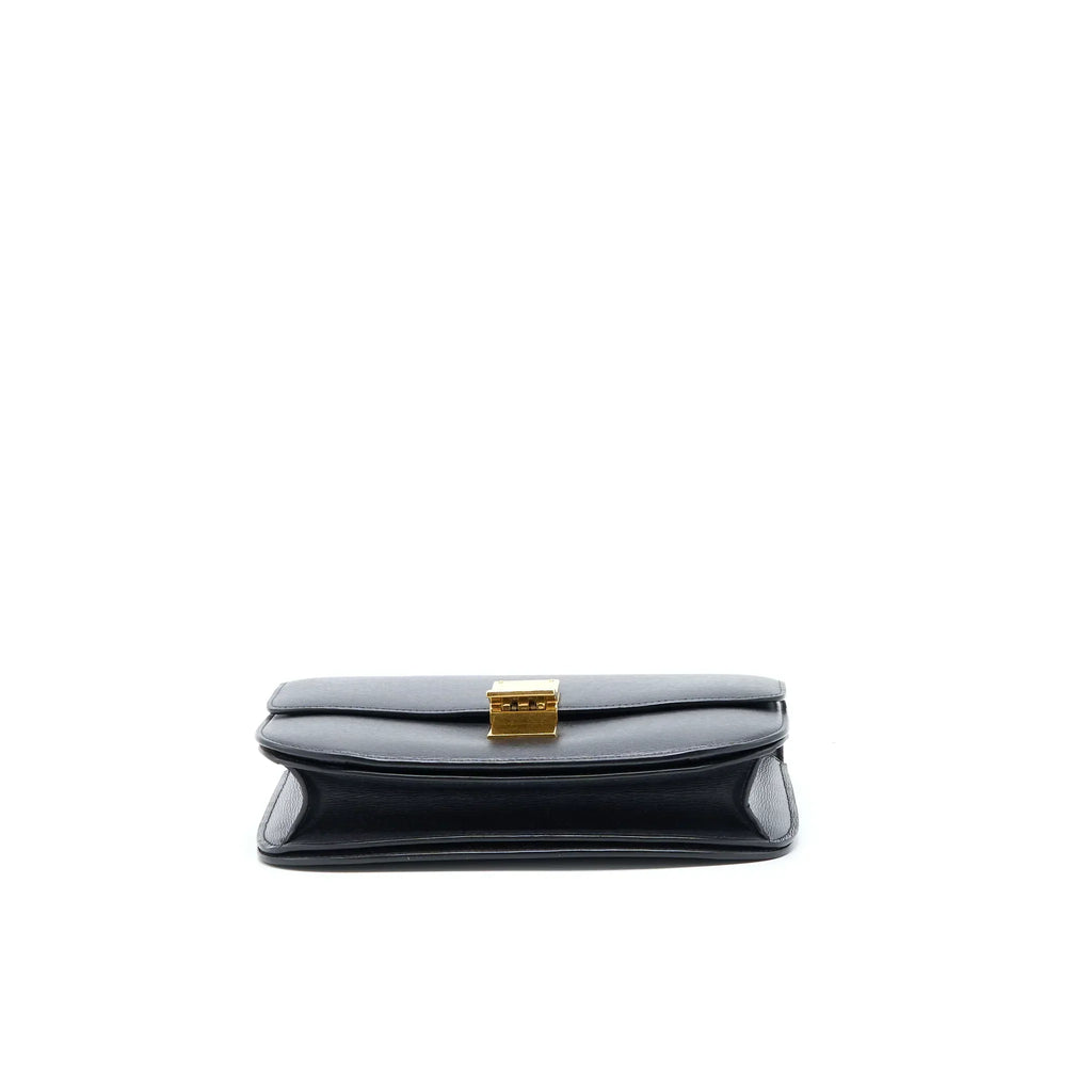 CELINE MEDIUM CLASSIC BOX CALFSKIN LIEGE ANTHRACITE GHW