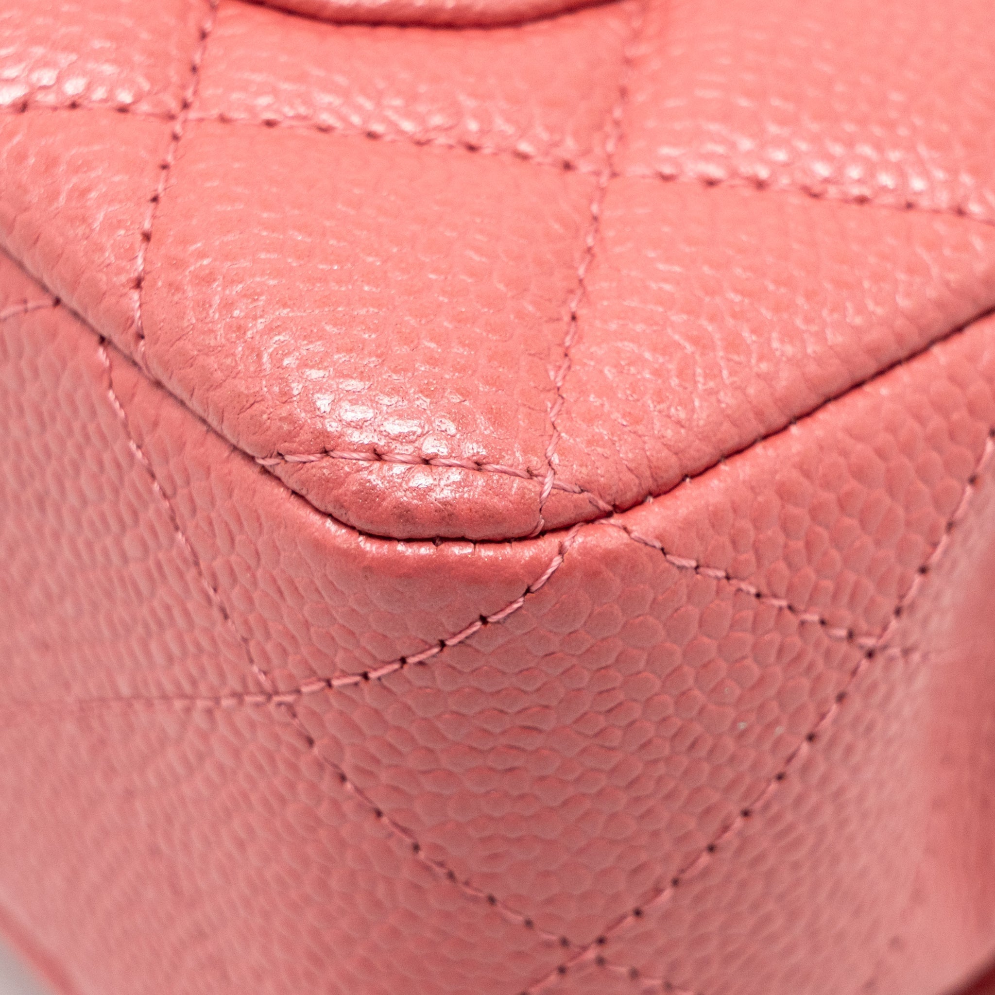 CHANEL MINI RECTANGULAR FLAP BAG CAVIAR PINK GHW