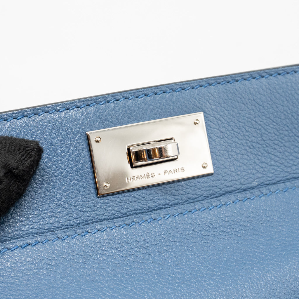 HERMES TOOLBOX 20 EVERCOLOR BLUE / LIGHT GREY SHW