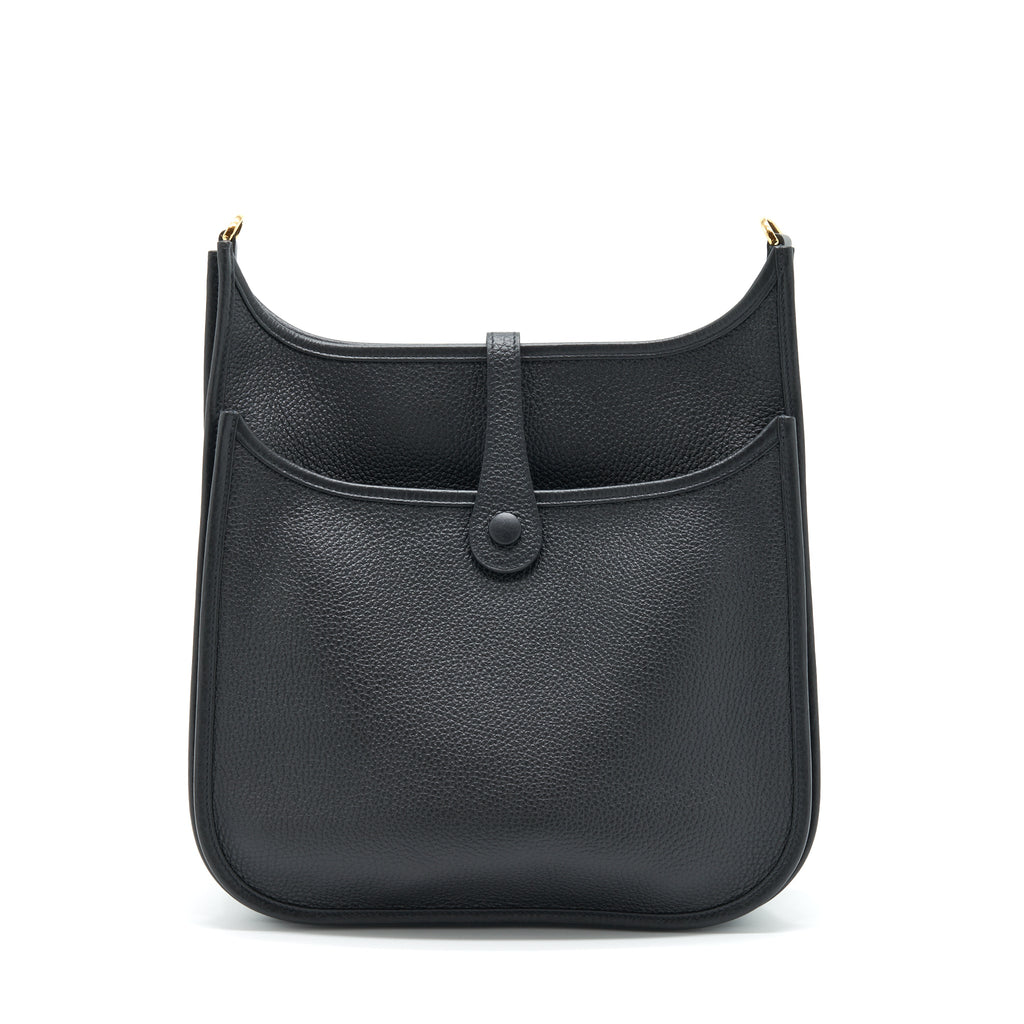 Hermes Evelyne 29 Bag Clemence Black GHW