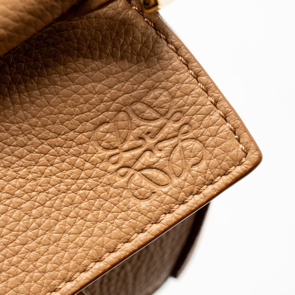 LOEWE MINI PUZZLE BAG SOFT GRAINED CALFSKIN TOFFEE GHW