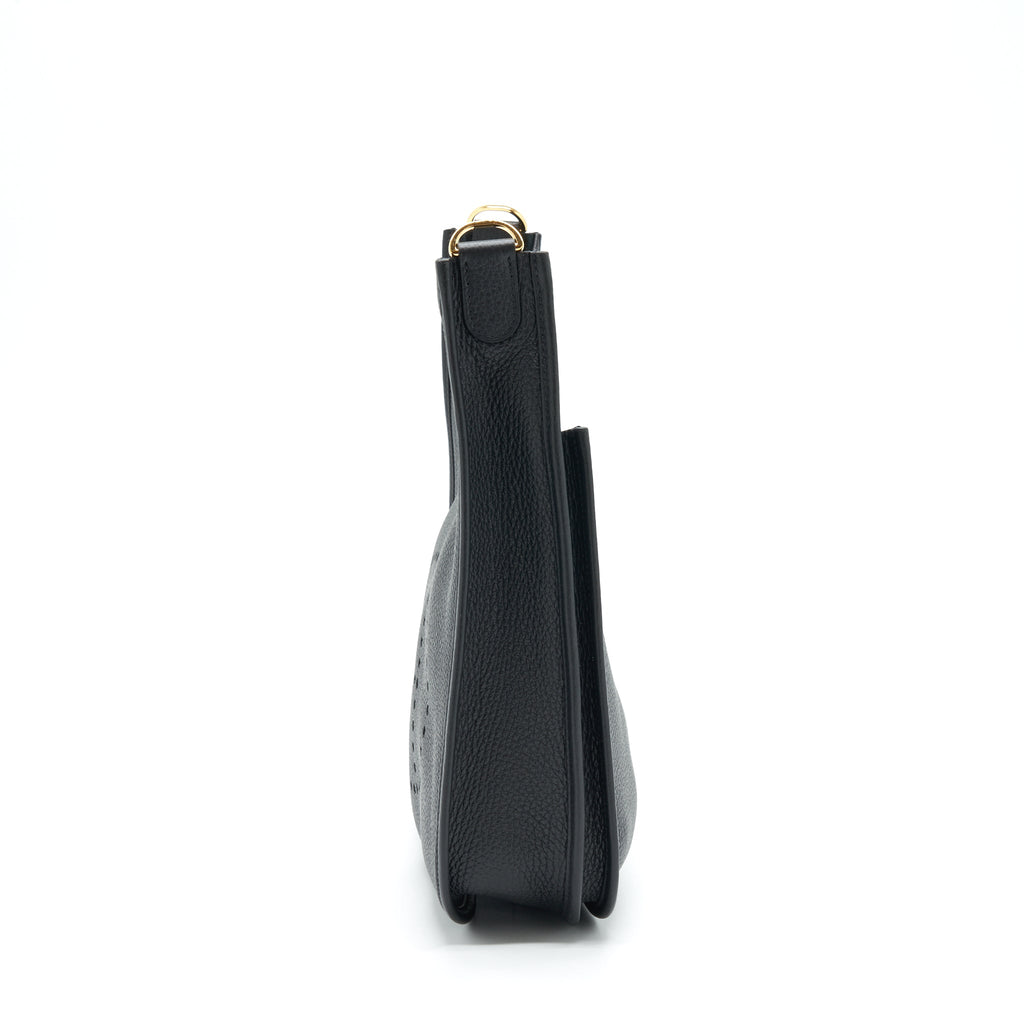 Hermes Evelyne 29 Bag Clemence Black GHW