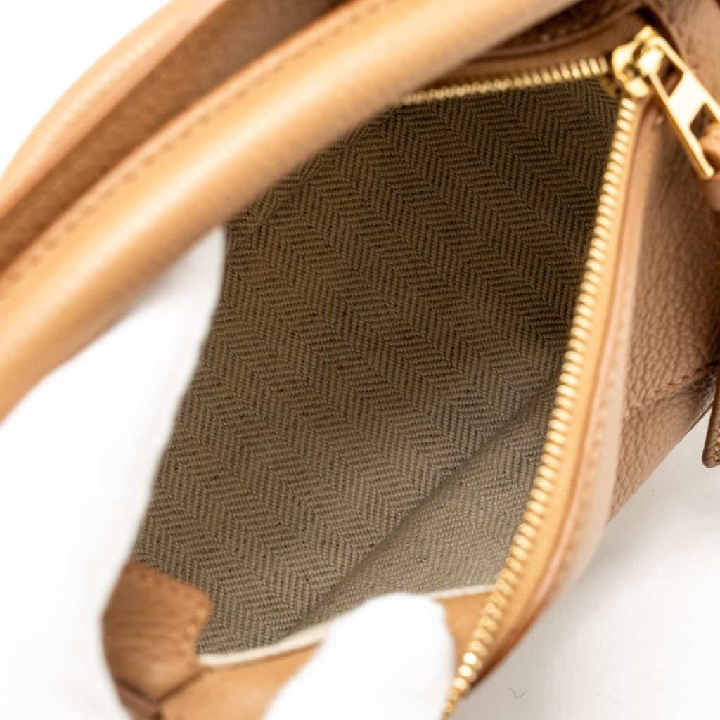 LOEWE MINI PUZZLE BAG SOFT GRAINED CALFSKIN TOFFEE GHW