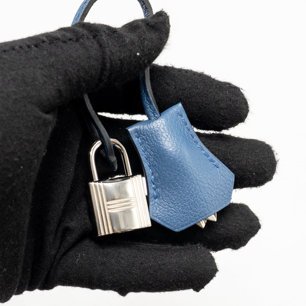 HERMES TOOLBOX 20 EVERCOLOR BLUE / LIGHT GREY SHW