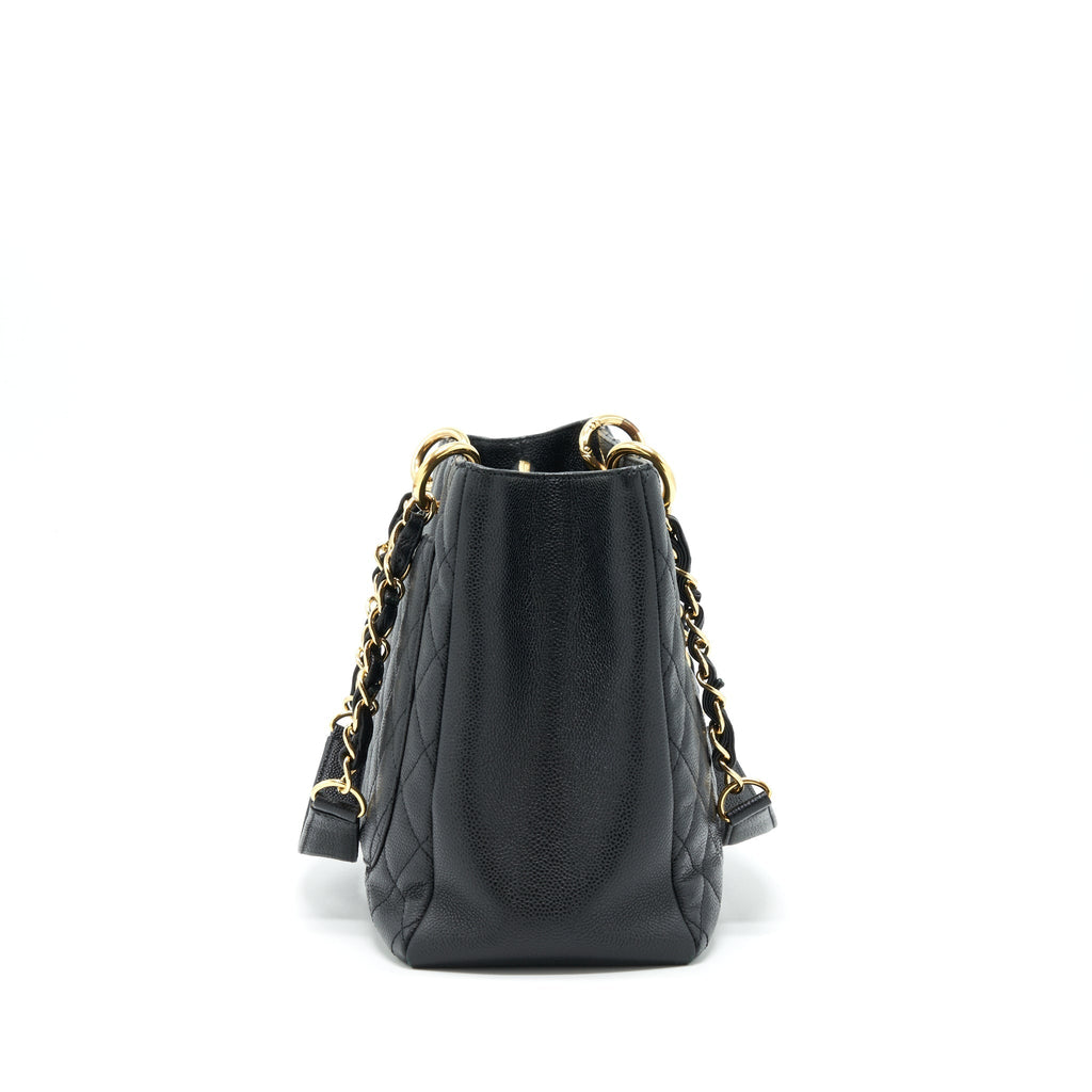 CHANEL GRAND SHOPPING TOTE BAG CAVIAR BLACK GHW