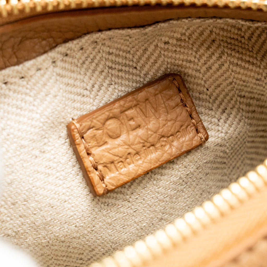 LOEWE MINI PUZZLE BAG SOFT GRAINED CALFSKIN TOFFEE GHW