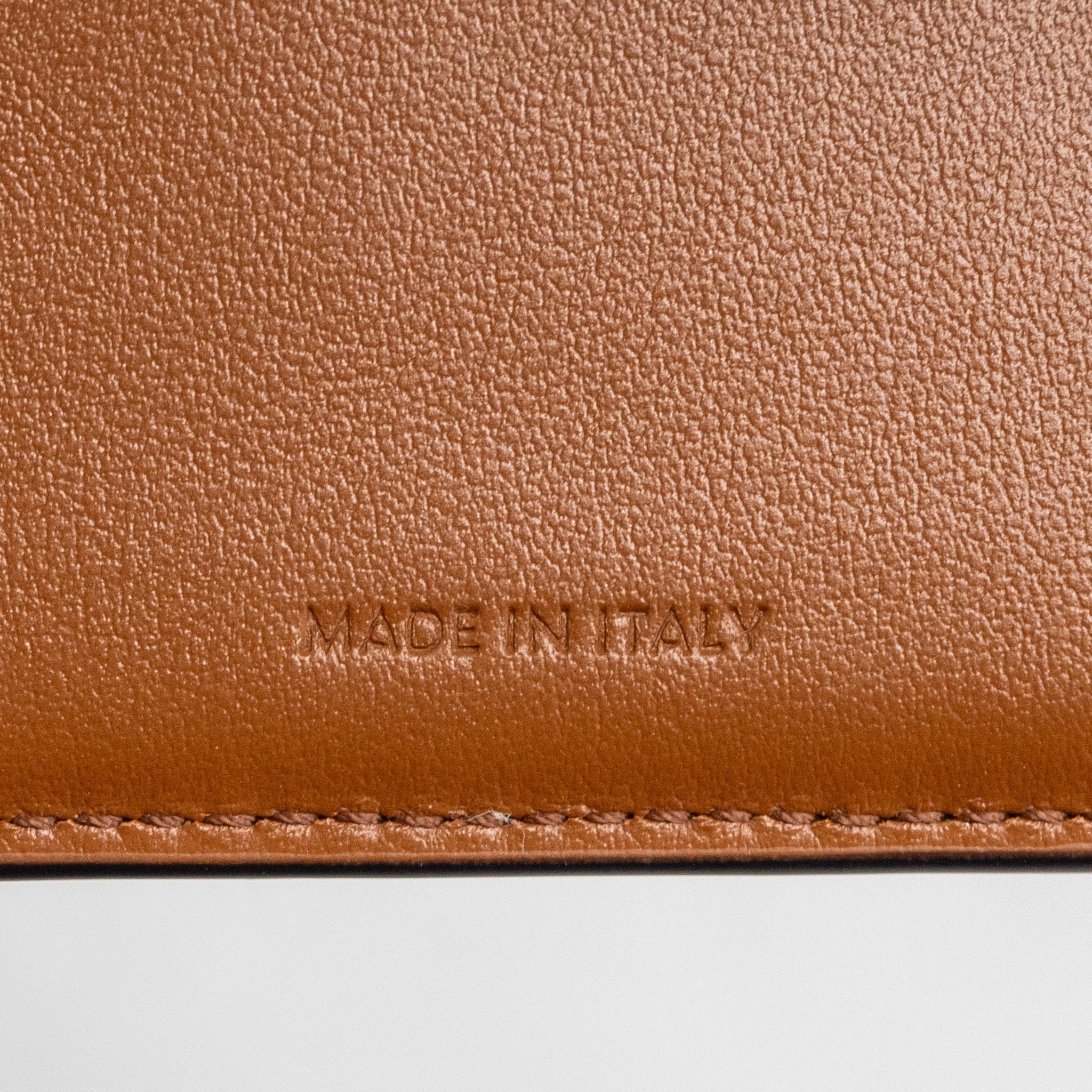 CELINE SMALL TRIOMPHE FLAP WALLET CANVAS TAN GHW