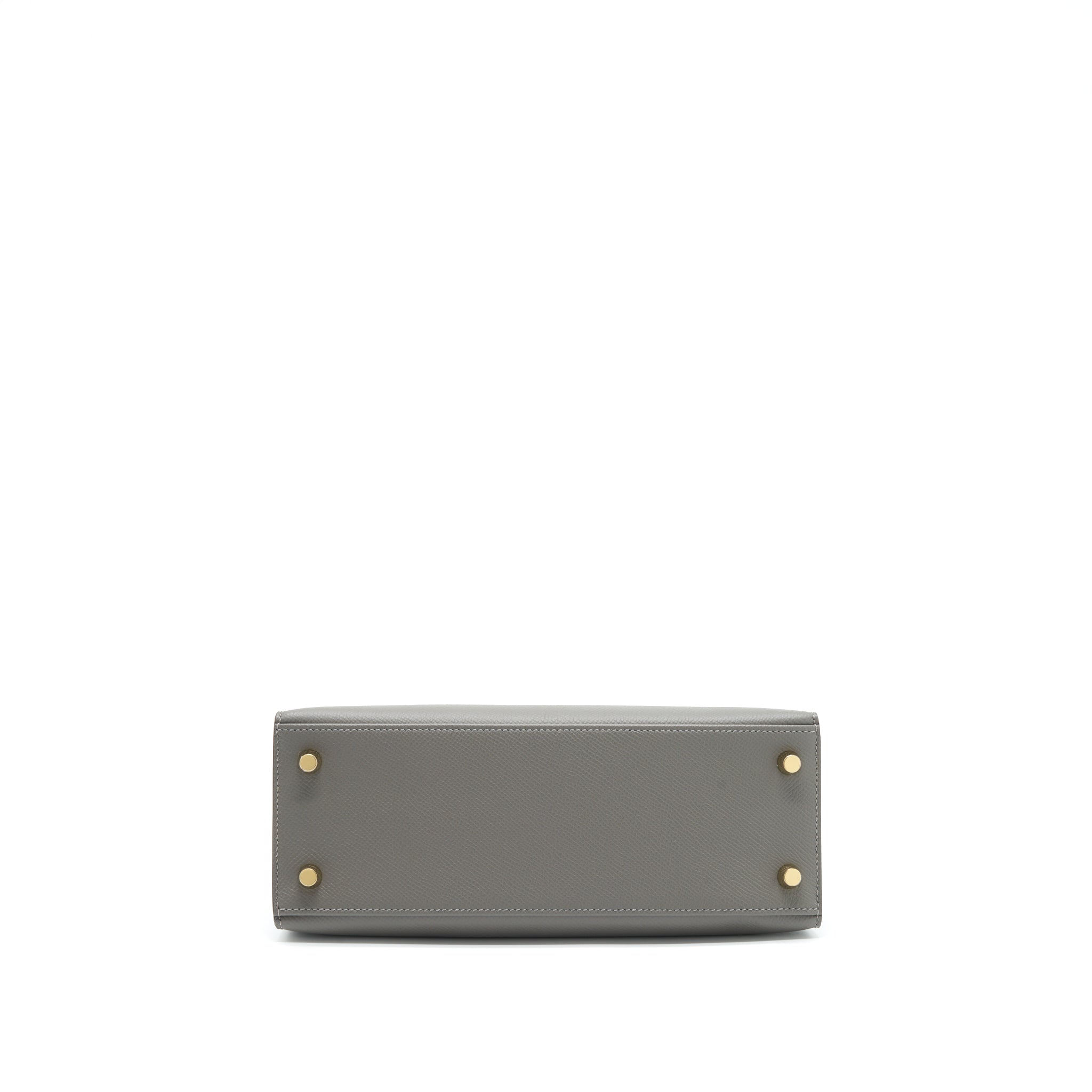 HERMES KELLY 25 SELLIER EPSOM GRIS MEYER GHW STRAMP U