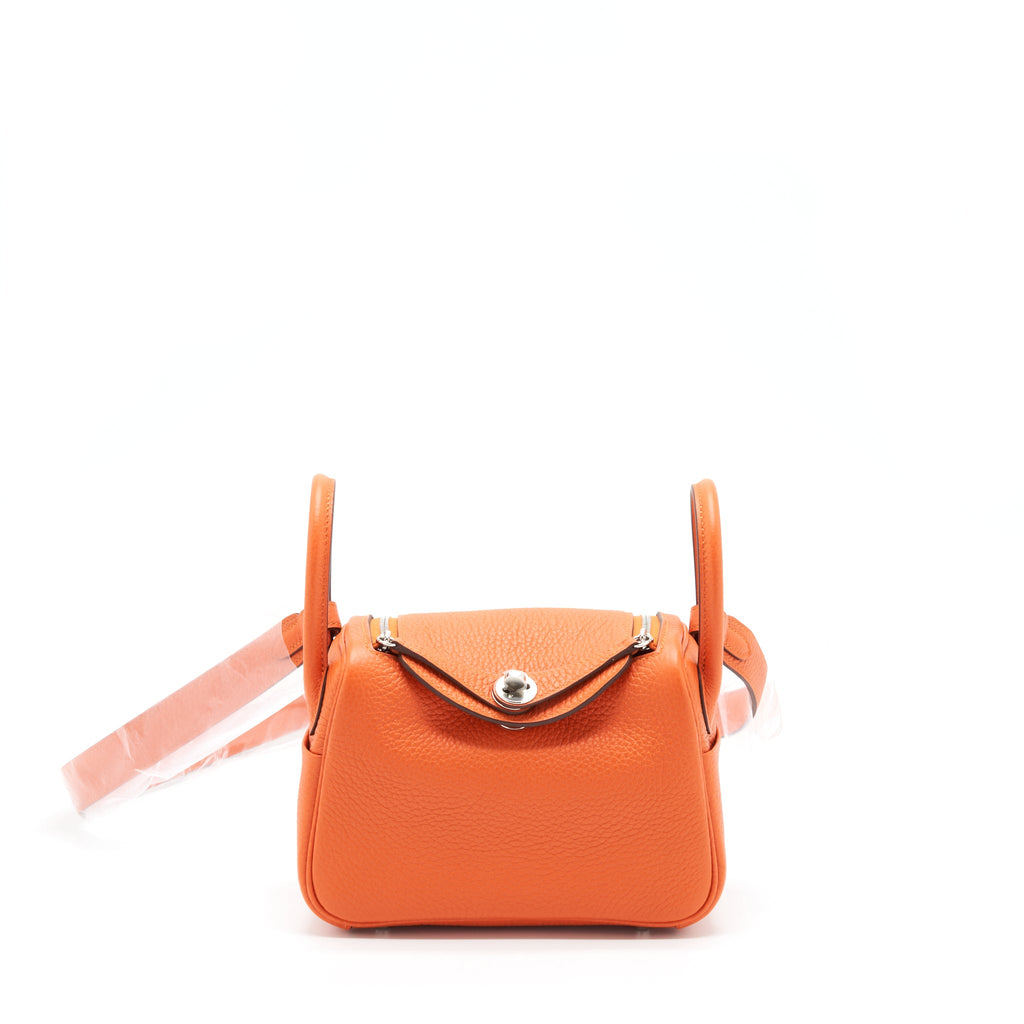 Hermes Mini Lindy Clemence 9J Feu SHW
