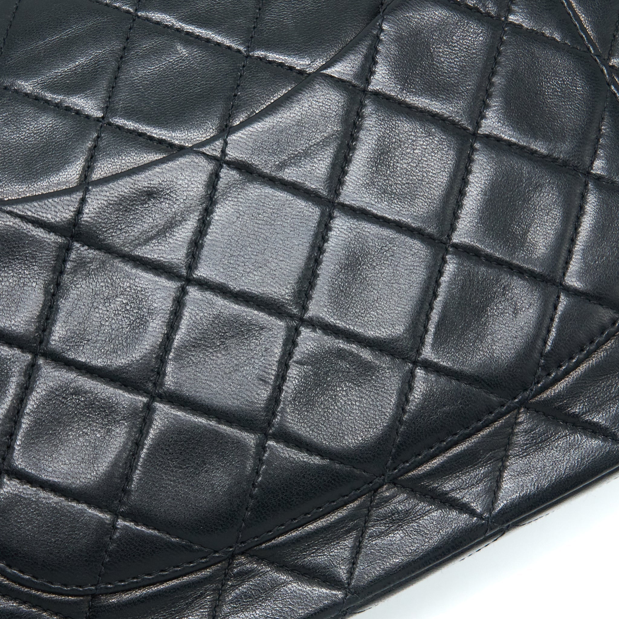 CHANEL VINTAGE FLAP BAG LAMBSKIN BLACK GHW