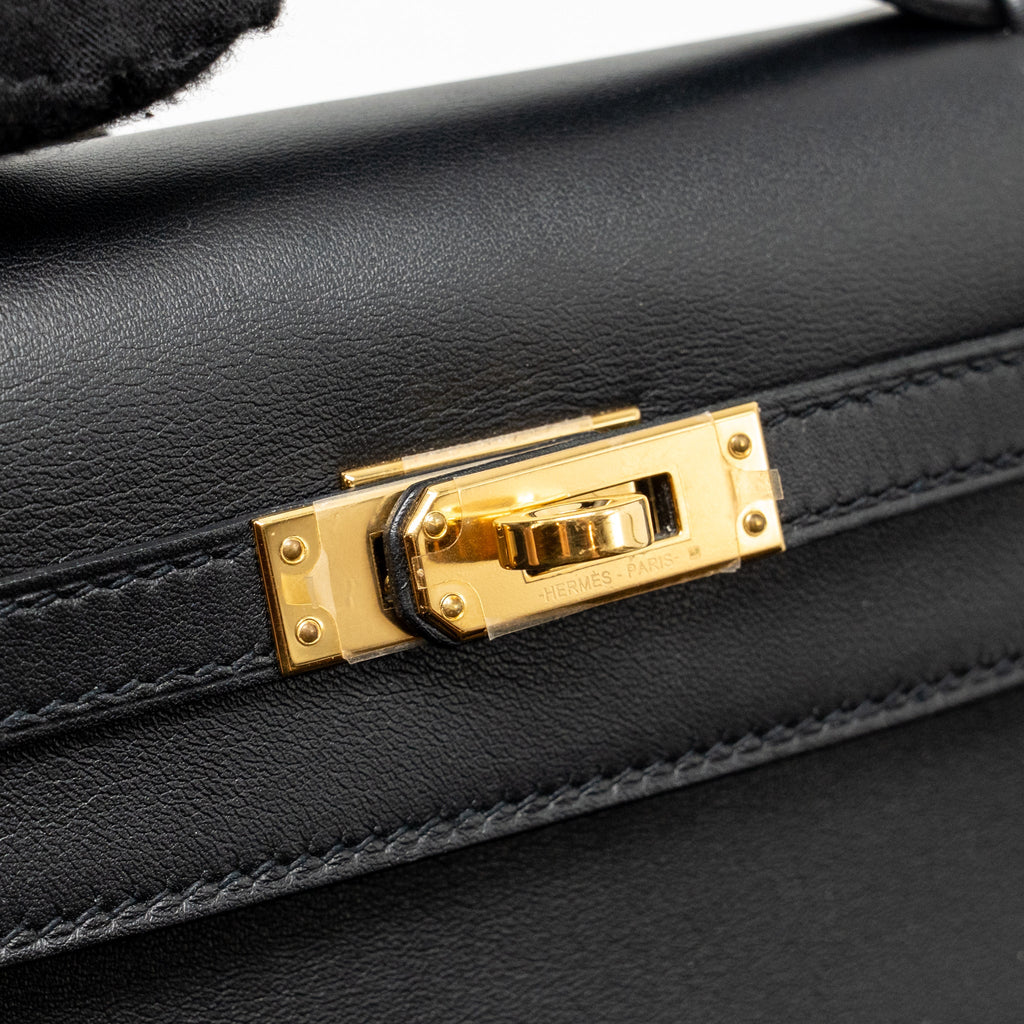 Hermes Kelly Pochette Swift Black GHW