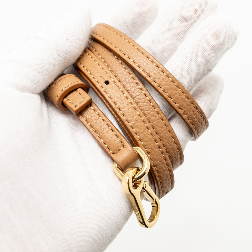 LOEWE MINI PUZZLE BAG SOFT GRAINED CALFSKIN TOFFEE GHW