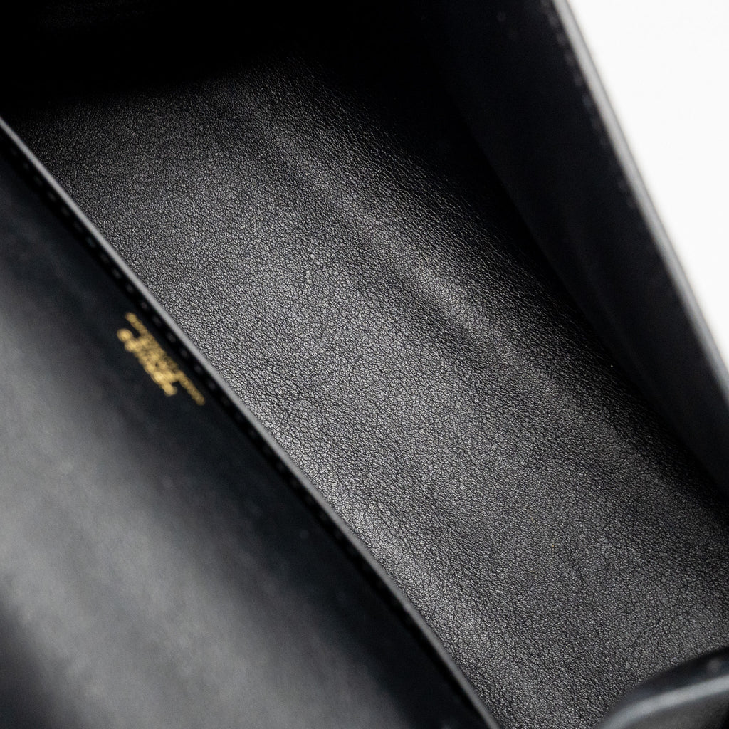 Hermes Kelly Pochette Swift Black GHW