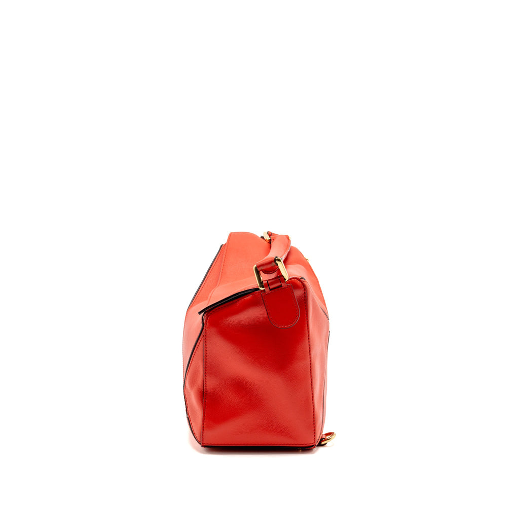 Loewe Medium Puzzle Bag Calfskin Red GHW