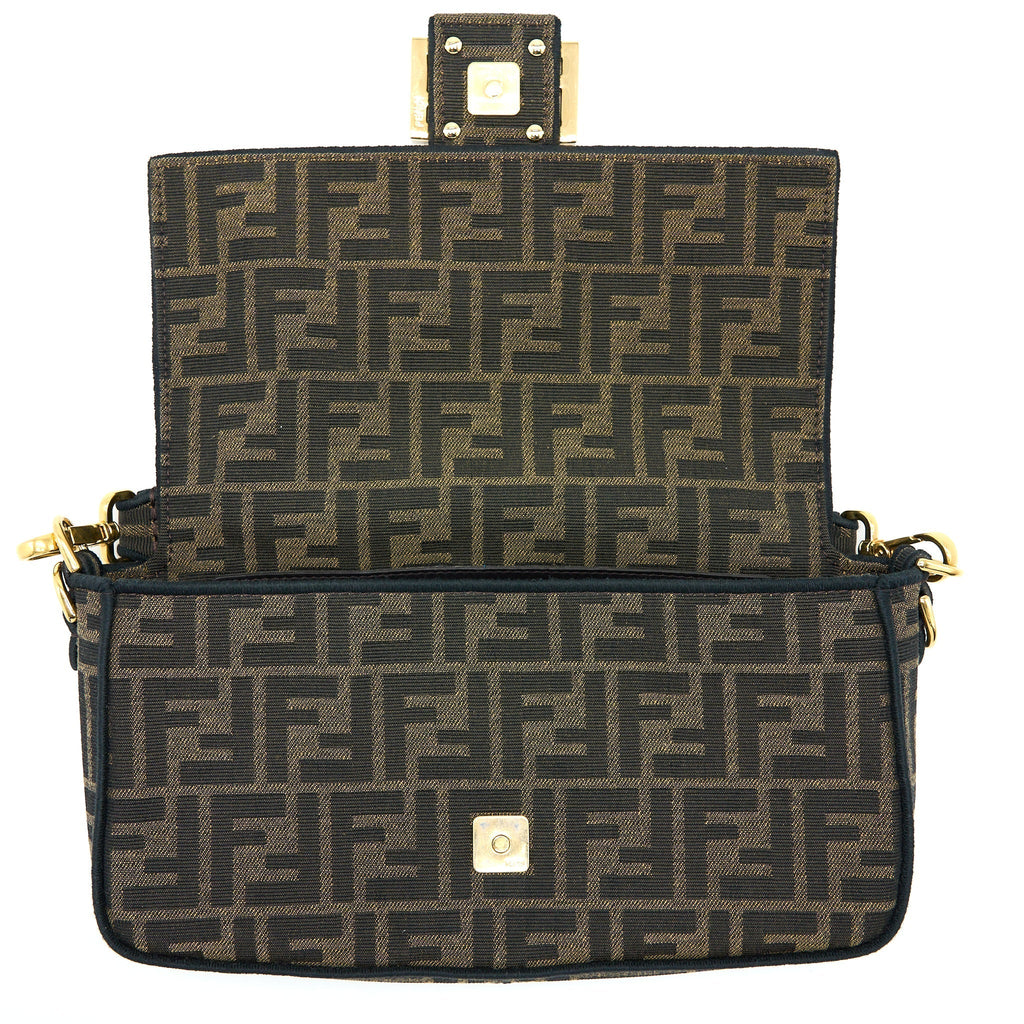 FENDI BAGUETTE SHOULDER BAG CANVAS GHW
