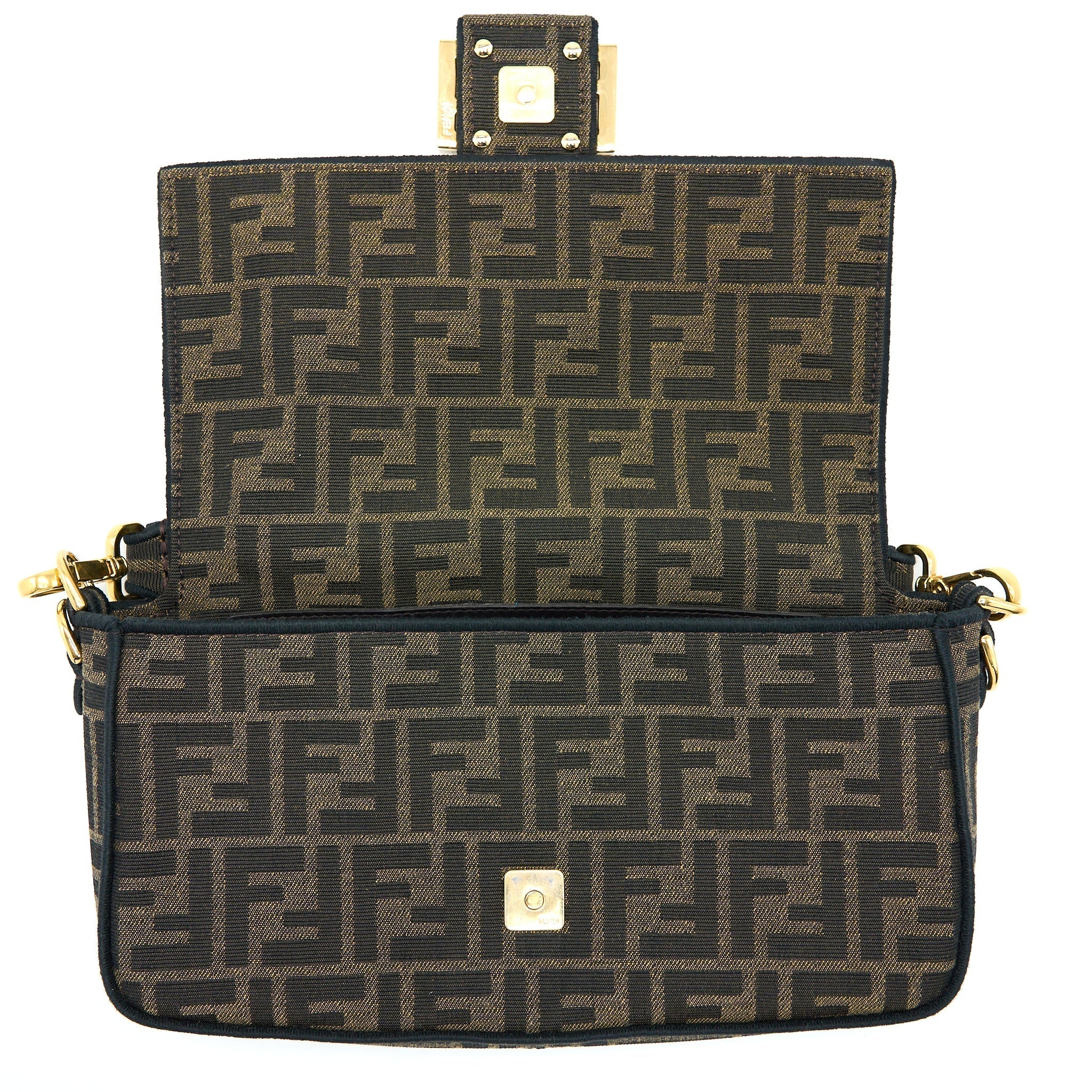 FENDI BAGUETTE SHOULDER BAG CANVAS GHW