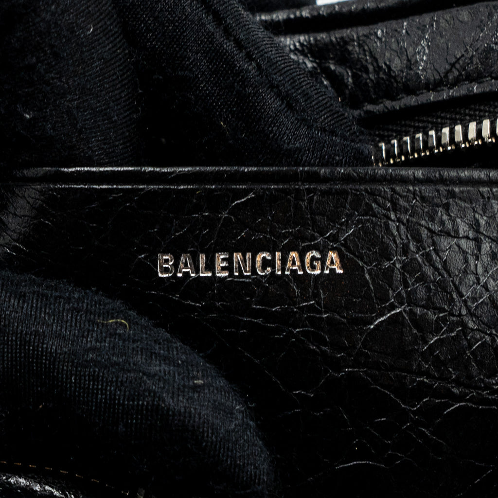 BALENCIAGA LE GAGOLE HEART MINI BAG ARENA LAMBSKIN BLACK RUTHENIUM HARDWARE