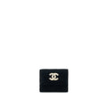 CHANEL SMALL FLAP WALLET VELVET BLACK LGHW