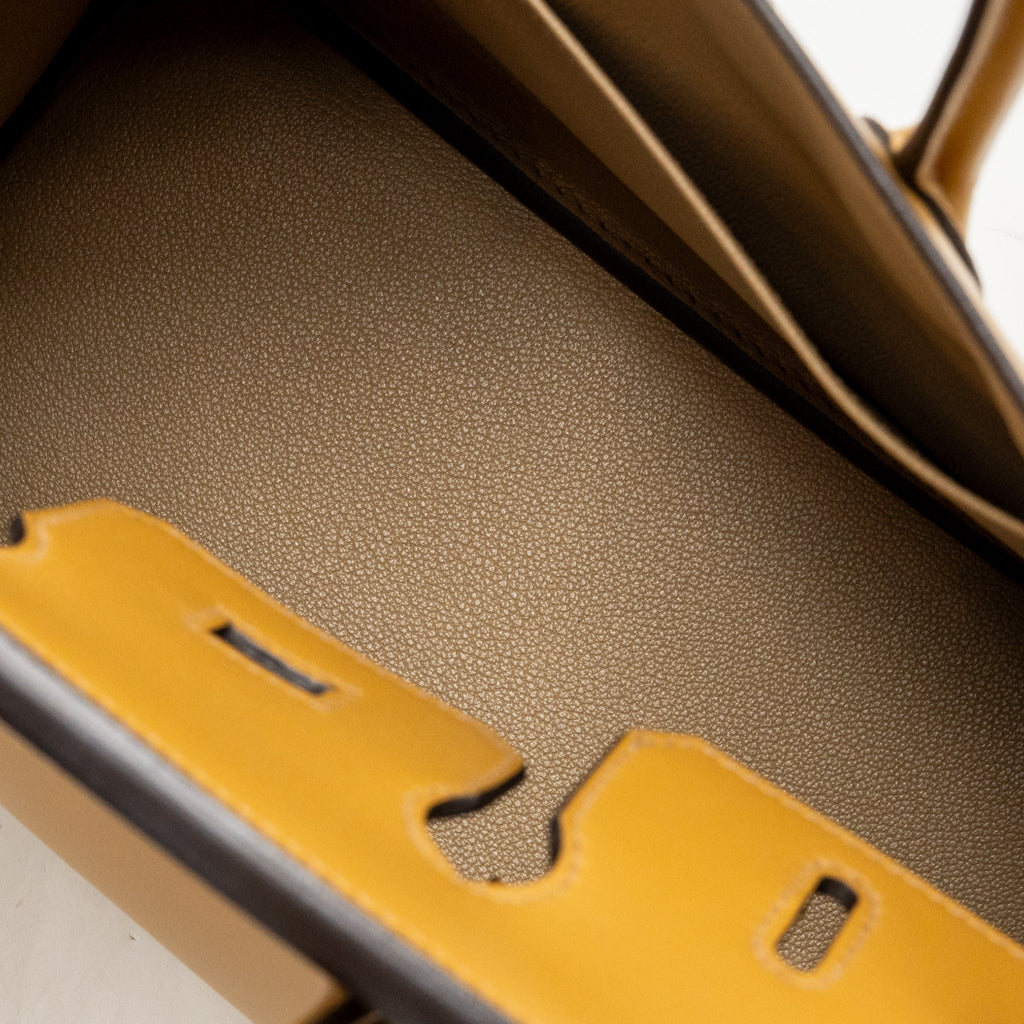 HERMES BIRKIN 25 TADELAKT LEATHER POUSSIERE SHW