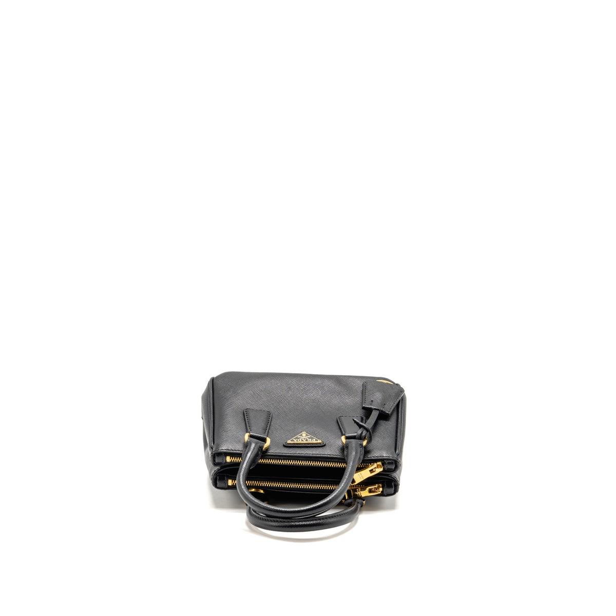 Prada Micro Galleria Bag Saffiano Leather Black GHW