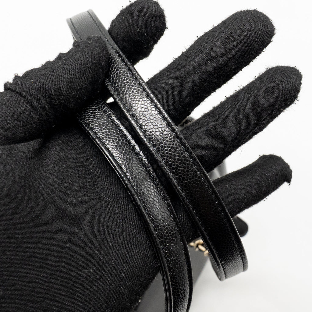 Chanel Small Duma Backpack Caviar Black LGHW (Microchip)