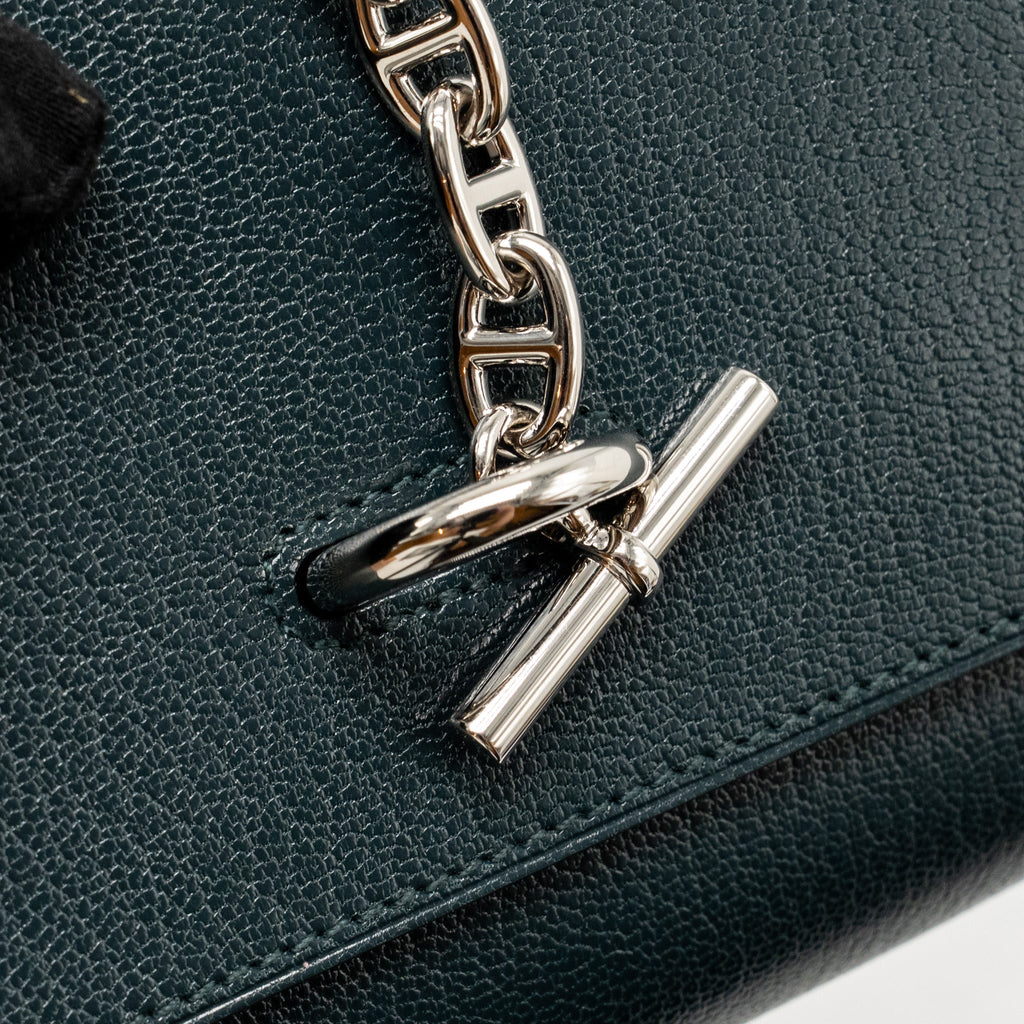 HERMES CHAINE D’ANCRE TO GO WALLET CHEVRE CHAMKILA VERT CYPRES SHW
