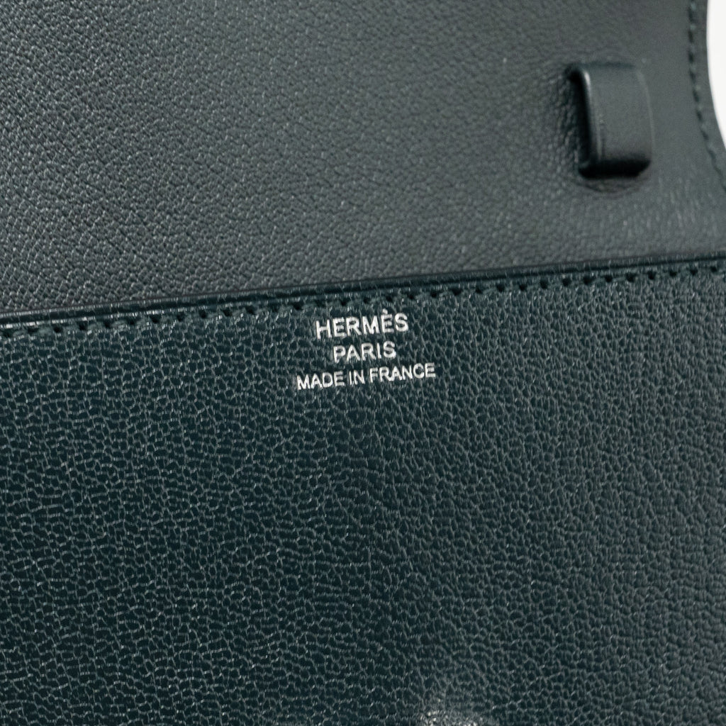 HERMES CHAINE D’ANCRE TO GO WALLET CHEVRE CHAMKILA VERT CYPRES SHW