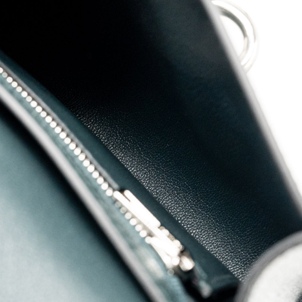 HERMES CHAINE D’ANCRE TO GO WALLET CHEVRE CHAMKILA VERT CYPRES SHW