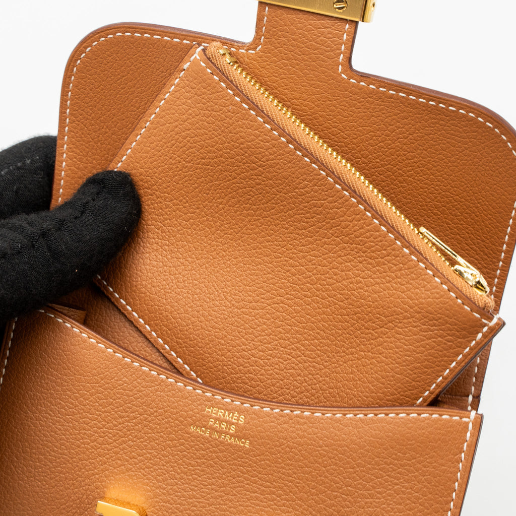 Hermes Constance Slim Evercolor Gold GHW