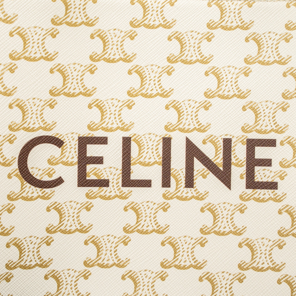CELINE MINI VERTICAL CABAN TRIOMPHE CANVAS/CALFSKIN GHW