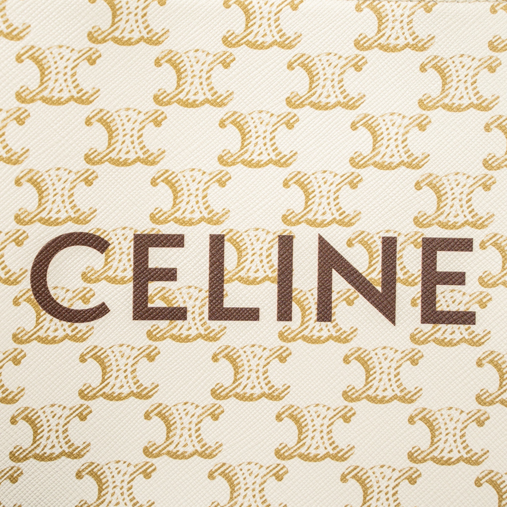 CELINE MINI VERTICAL CABAN TRIOMPHE CANVAS/CALFSKIN GHW