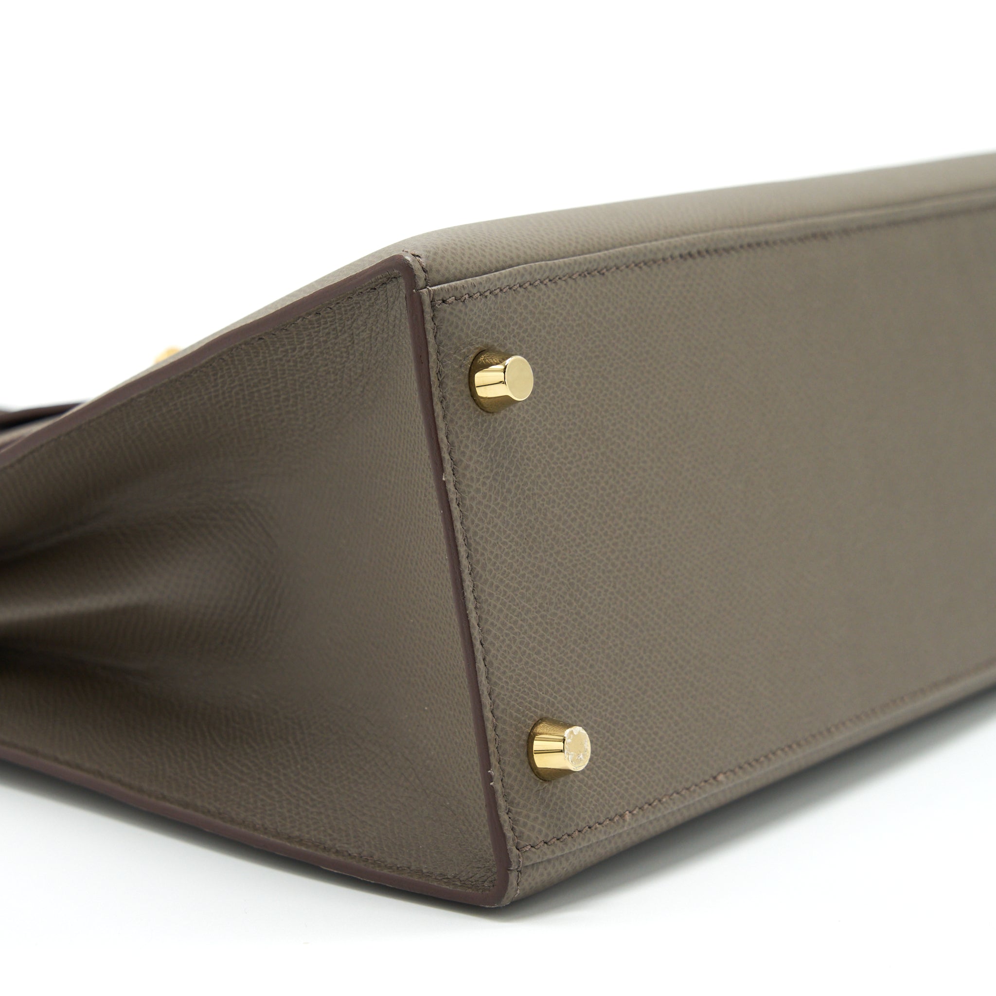 HERMES KELLY 28 SELLIER EPSOM GRIS ETAIN GHW