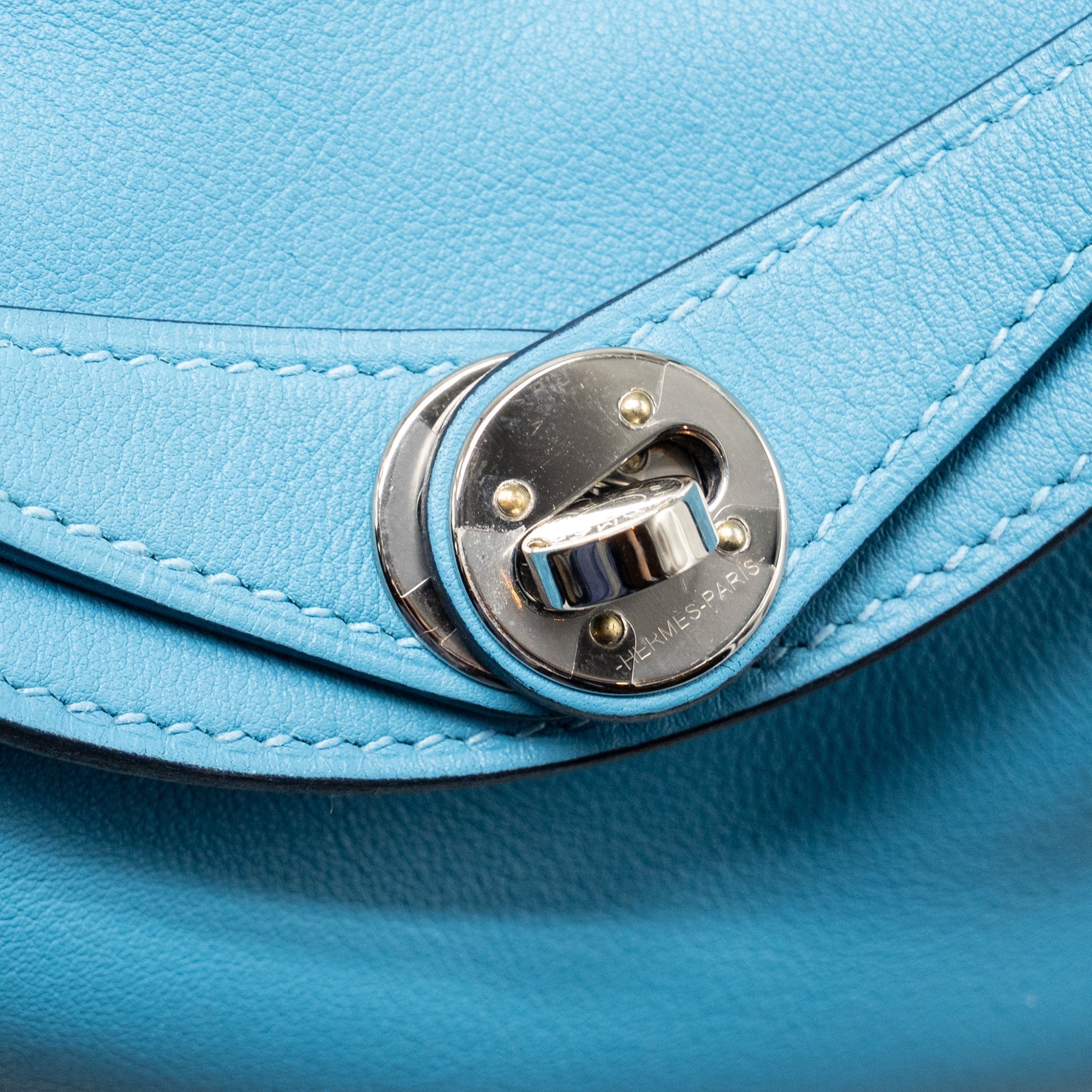 HERMES MINI LINDY SWIFT BLUE DE NORD SHW