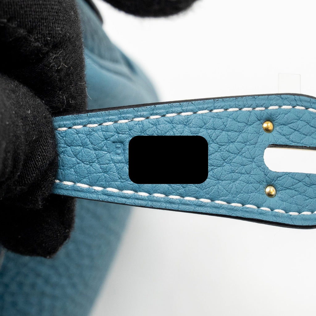 HERMES LINDY 26 CLEMENCE NEW BLUE JEAN GHW