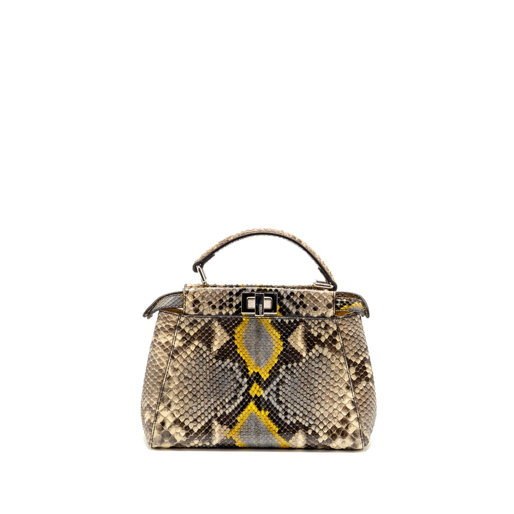 Fendi small peekaboo Iconic Petite natural Python multicoloured SHW