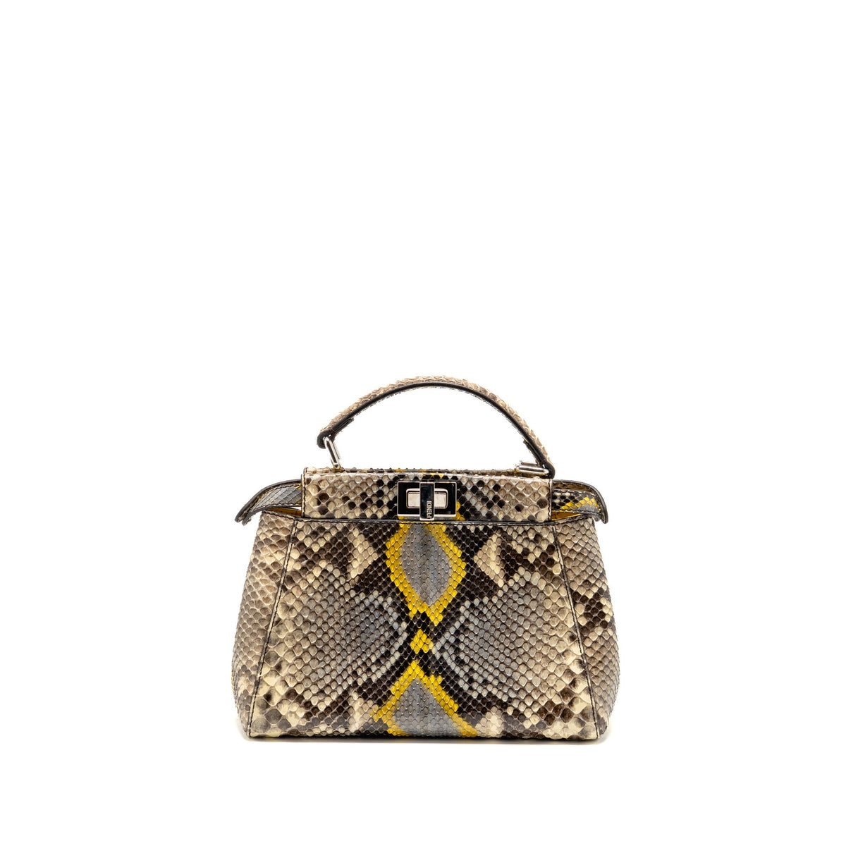Fendi small peekaboo Iconic Petite natural Python multicoloured SHW