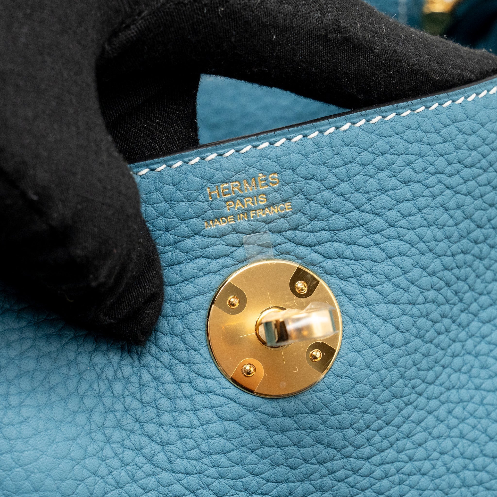HERMES LINDY 26 CLEMENCE NEW BLUE JEAN GHW