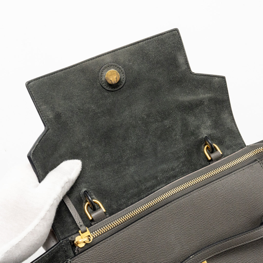 CELINE MINI BELT BAG CALFSKIN GREY GHW