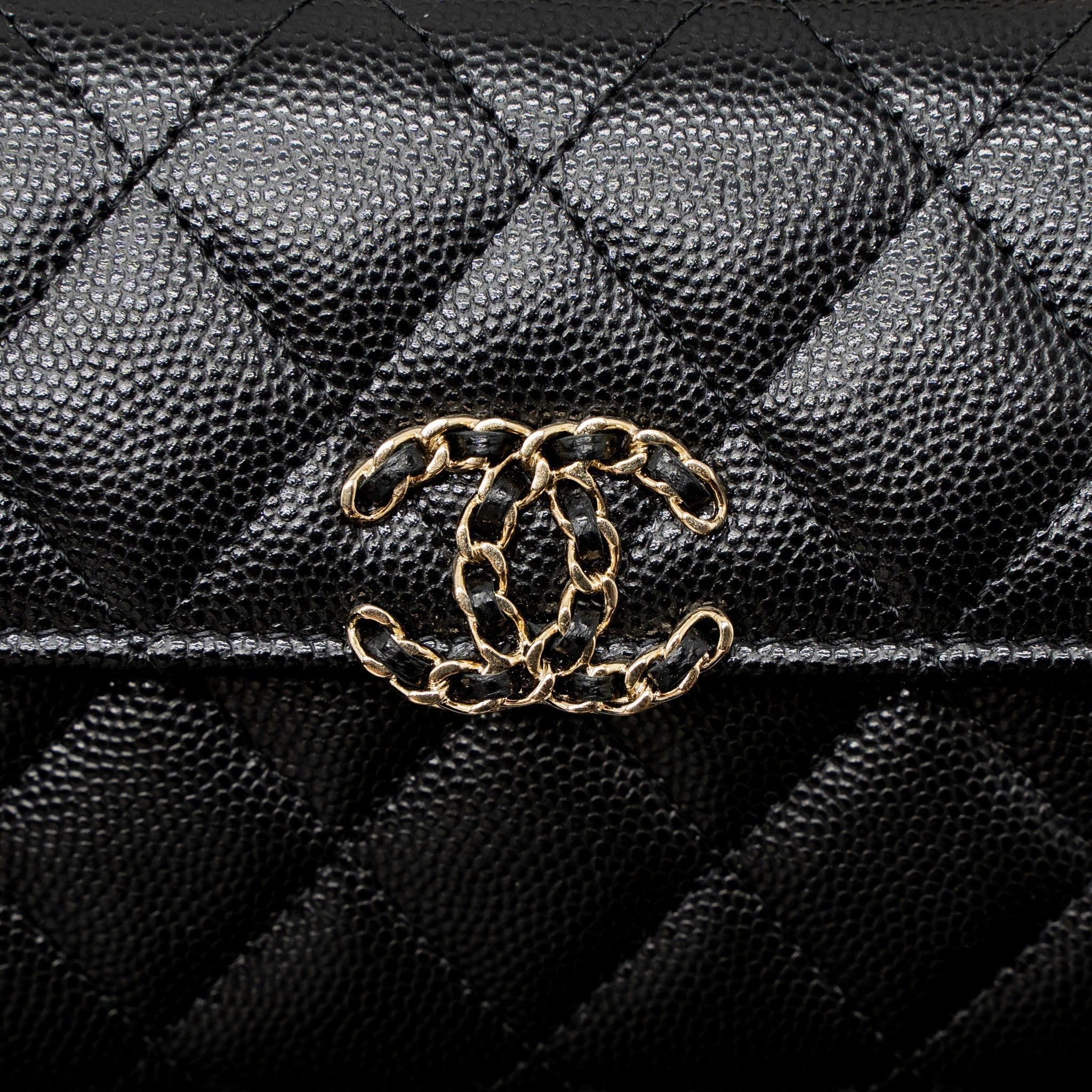CHANEL 23P TOP HANDLE MINI FLAP BAG CAVIAR BLACK LGHW (MCROCHIP)