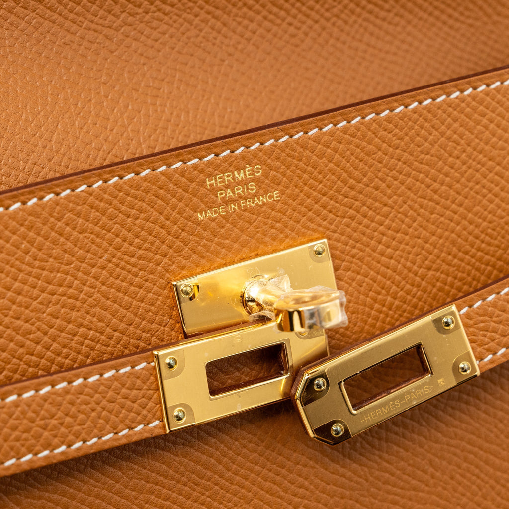 HERMES KELLY LONG WALLET EPSOM GOLD GHW