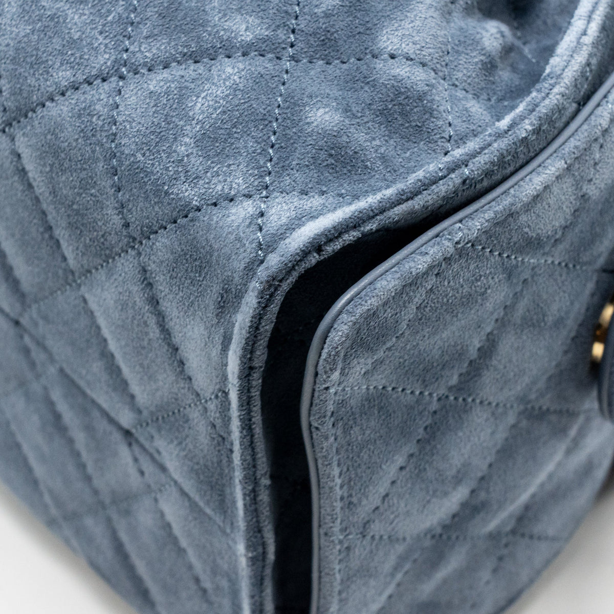 Chanel Small 25 Bag Suede Blue GHW (Microchip)