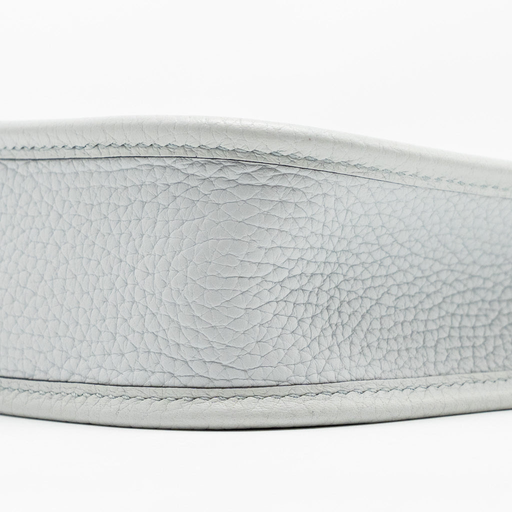 HERMES MINI EVELYNE CLEMENCE BLEU PALE/ BLEU INDIGO SHW