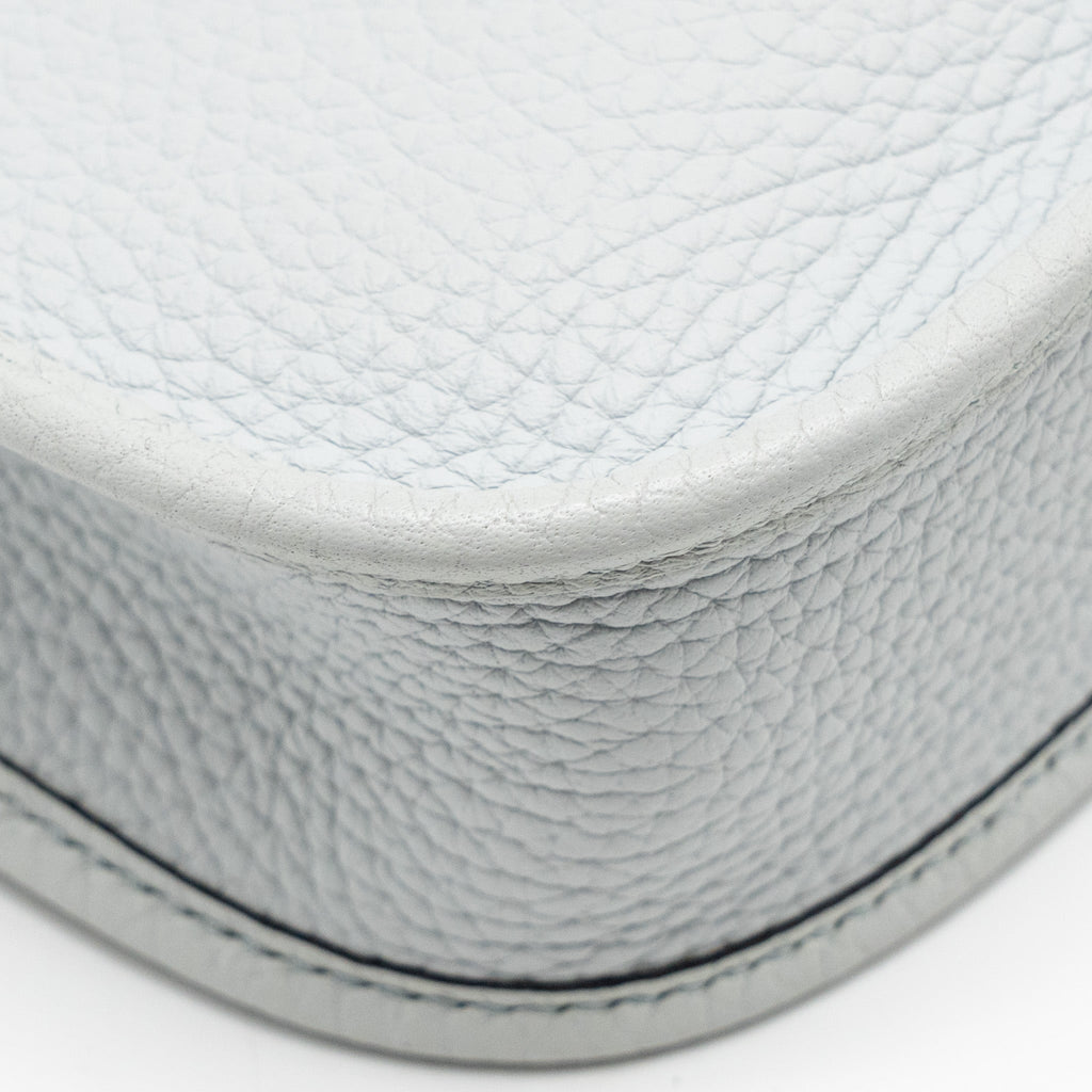 HERMES MINI EVELYNE CLEMENCE BLEU PALE/ BLEU INDIGO SHW