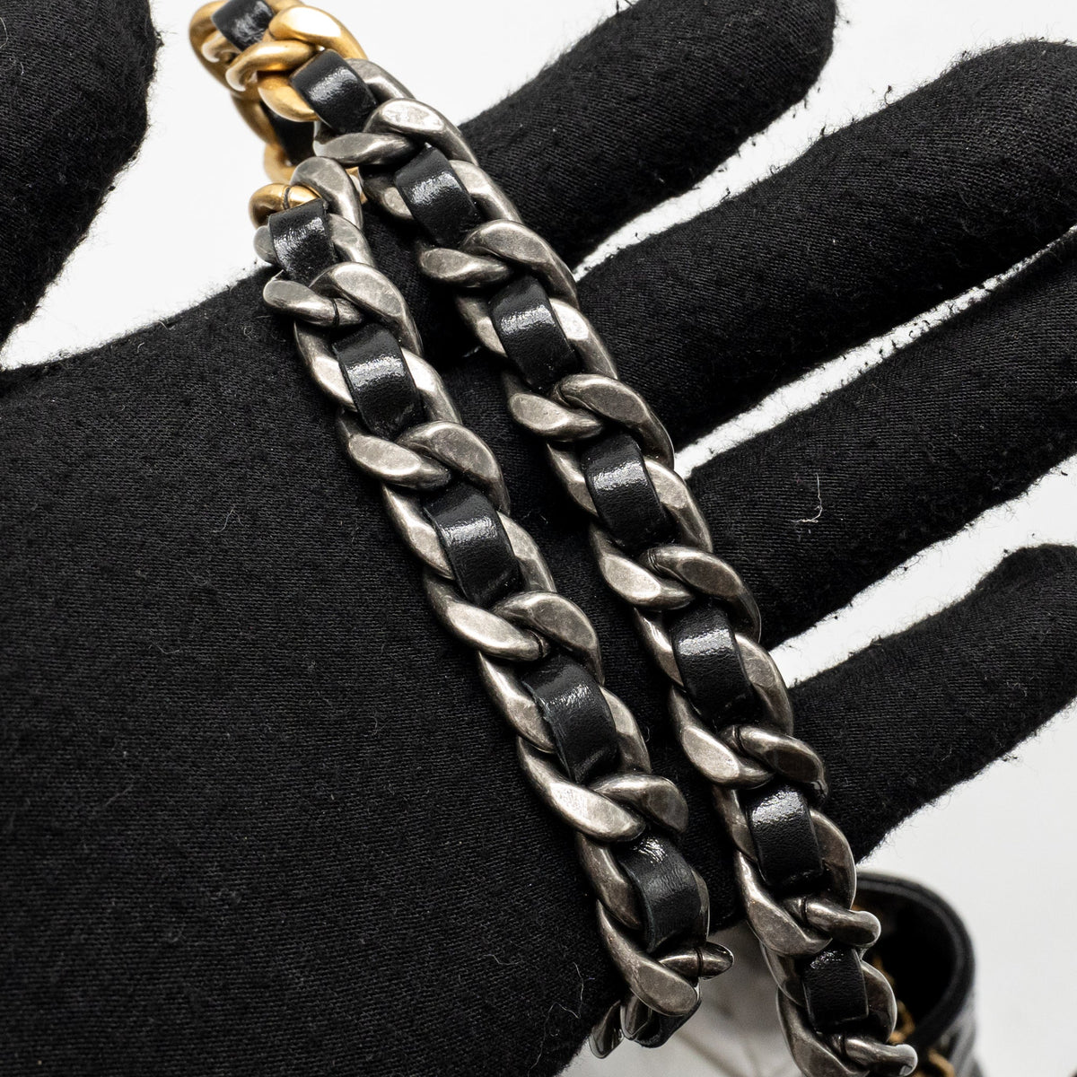 Chanel Small 25 Bag Aged Calfskin Black Multicolour Hardware (Microchip)